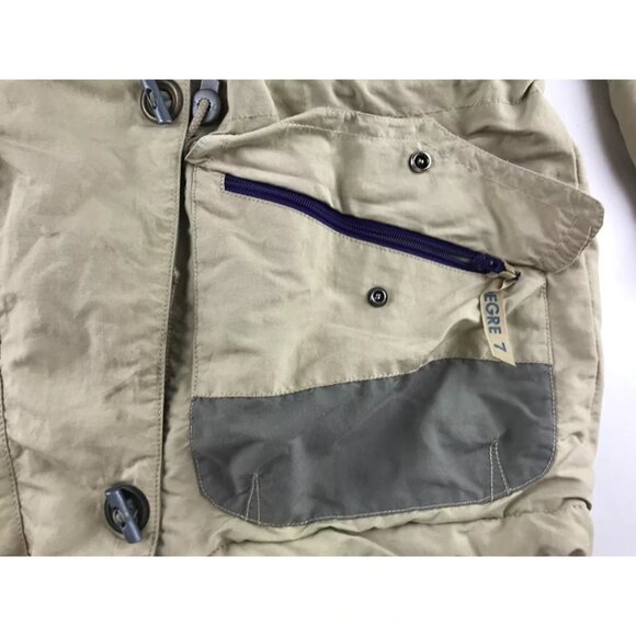 Degre 7 Womens Beige Long Sleeve Full Zip Hooded Windbreaker Winter Coat Size 6 - Picture 4 of 10